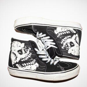 Vans Sk8-Hi TM Glow In The Dark Skull Skate Shoes